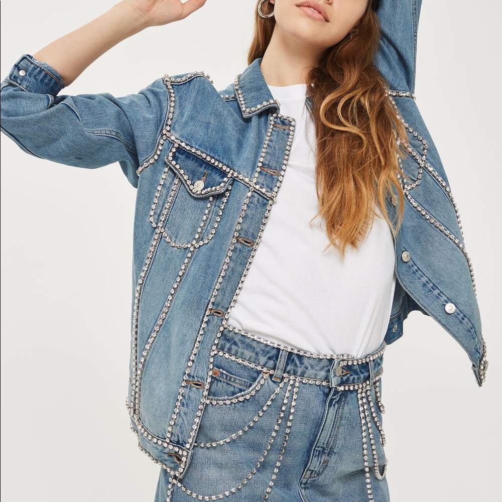 Topshop crystal seam jacket